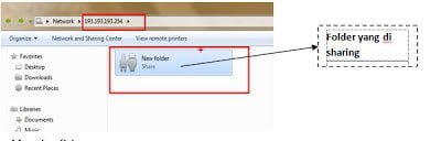 File folder yang sudah di sharing