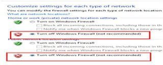 Turn Off Windows Firewall (Not Recommended)