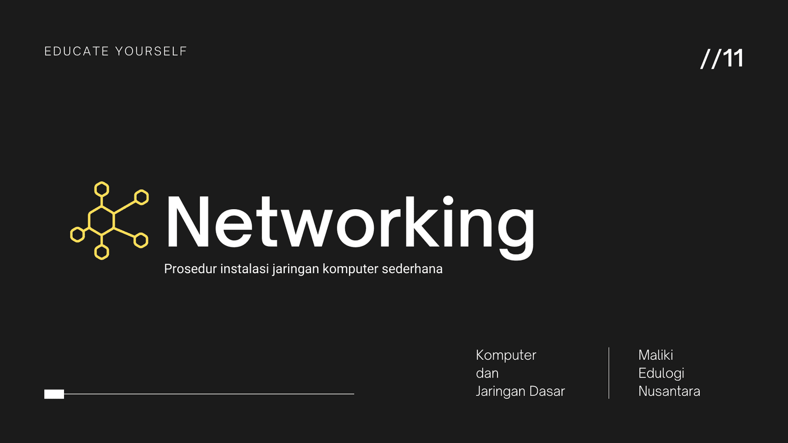 Prosedur instalasi jaringan komputer sederhana