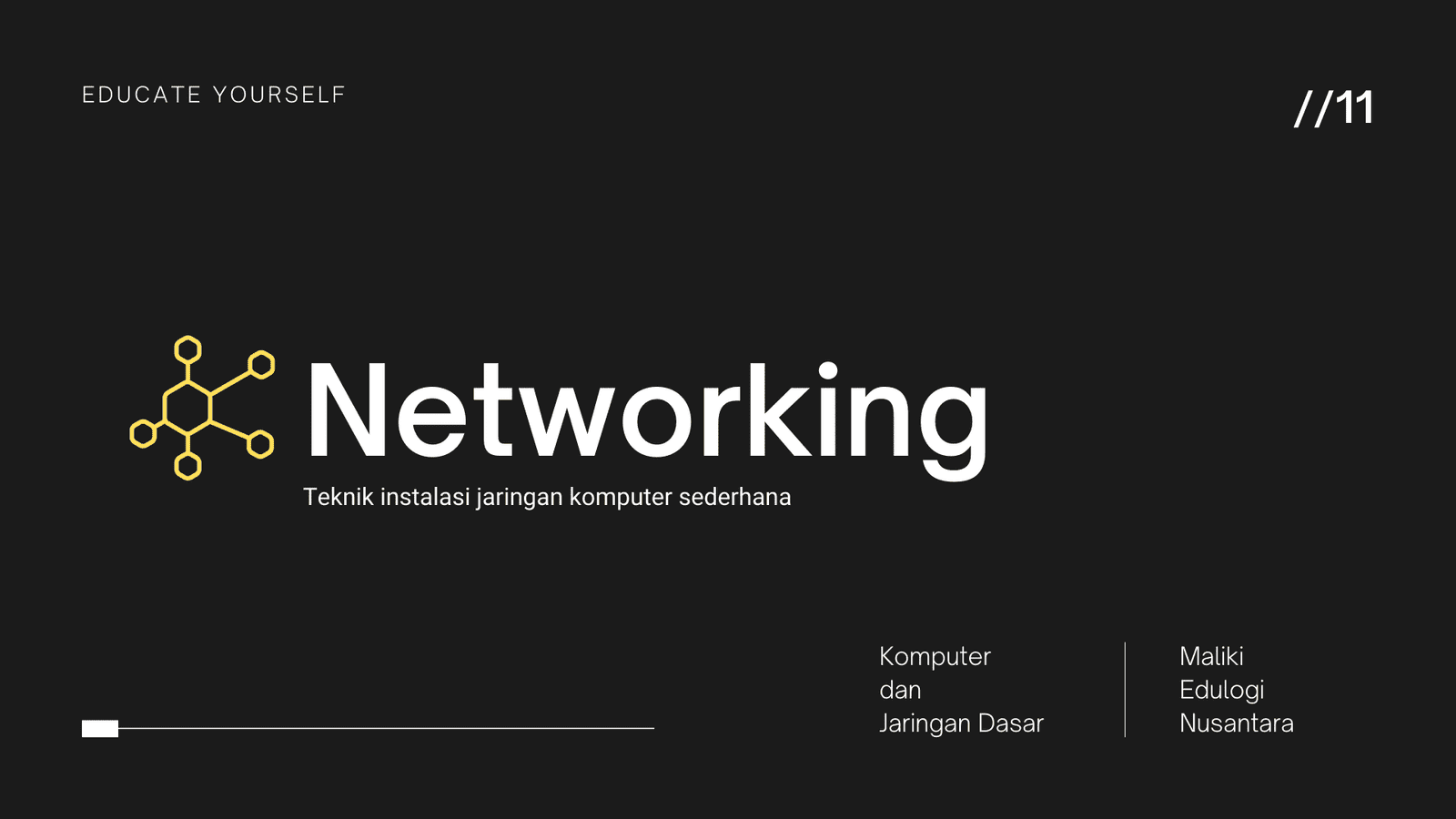 Teknik instalasi jaringan komputer sederhana