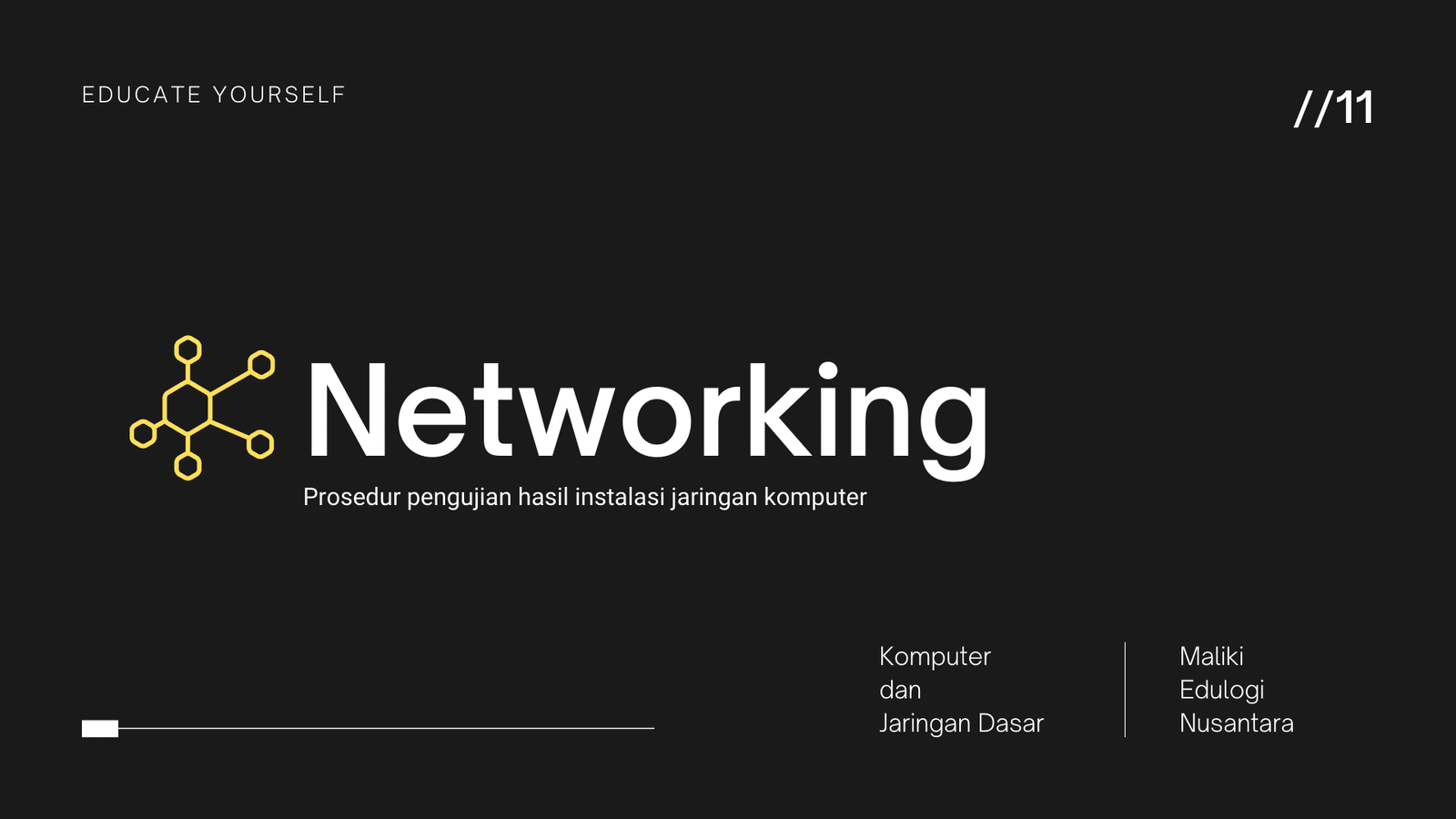 Prosedur pengujian hasil instalasi jaringan komputer