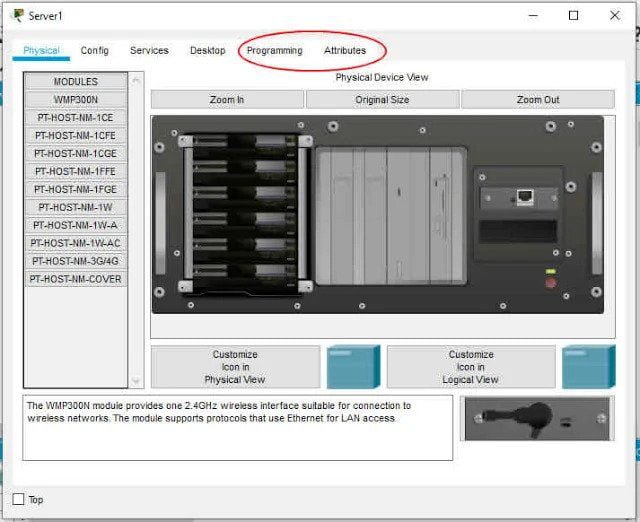 Tampilan End Device untuk Server